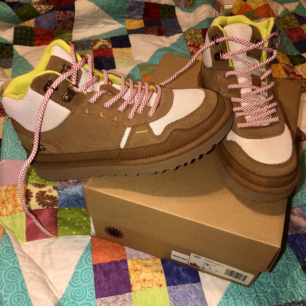 Womens UGG® Highland Hi Heritage Sneaker - Chestnut